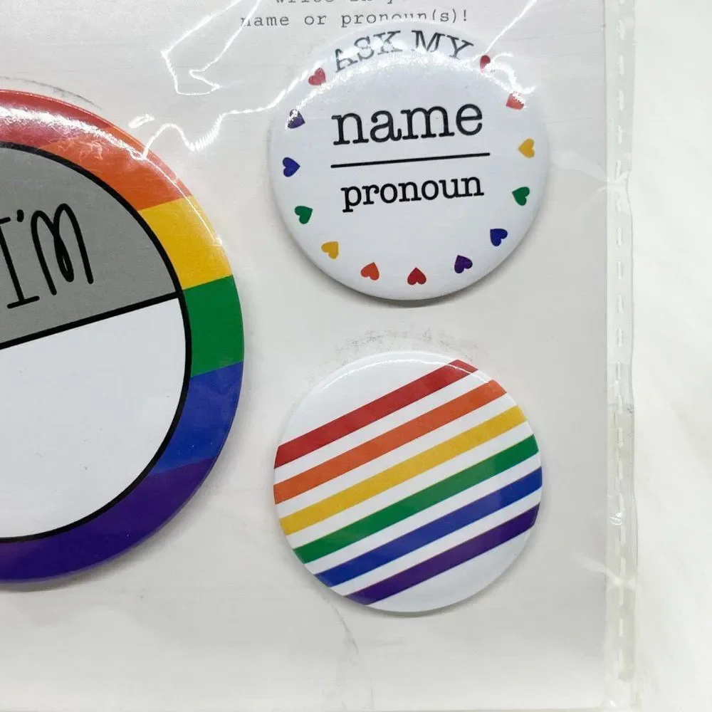 🔮 5/$25‎ Target Pride Ask My Name & Pronouns Pin Set